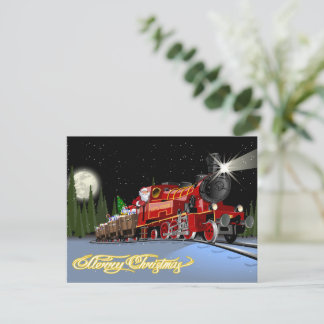 Cartoon Snta Express Postkarte