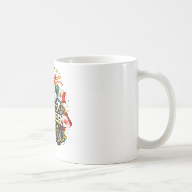 Cartoon Soccer 2026 Trophy – Fun Football Cup Desi Kaffeetasse (Rechts)