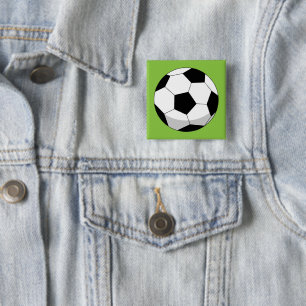 Cartoon Soccer Ball Button