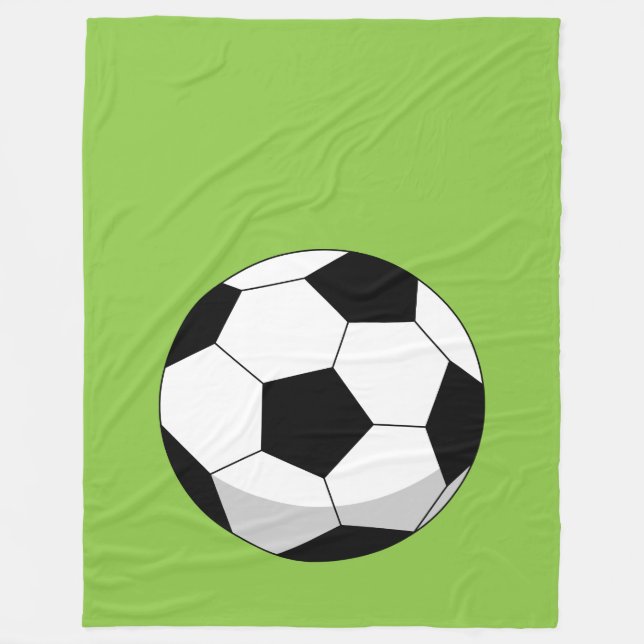Cartoon Soccer Ball Fleecedecke (Vorderseite)