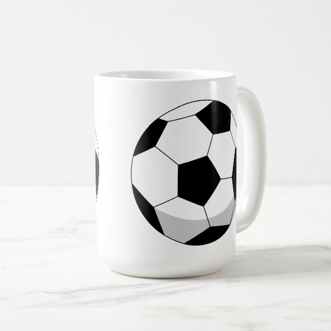 Cartoon Soccer Ball Kaffeetasse (VorderseiteRechts)
