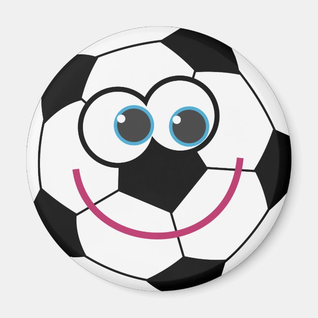 Cartoon Soccer Ball Magnet (Vorne)