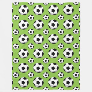 Cartoon Soccer Ball Muster Fleecedecke