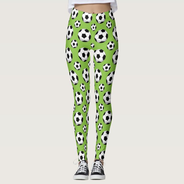 Cartoon Soccer Ball Muster Leggings (Vorderseite)