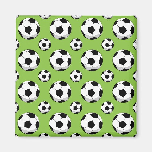 Cartoon Soccer Ball Muster Magnet (Vorne)
