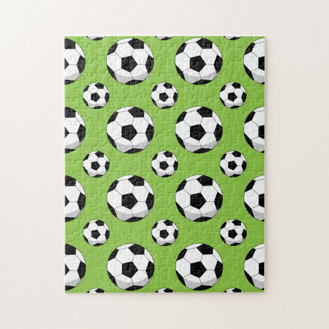 Cartoon Soccer Ball Muster Puzzle (Vertikal)