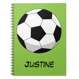 Cartoon Soccer Ball Name hinzufügen Notizblock
