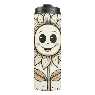 Cartoon Sonnenblume Thermal Tumbler Thermosbecher