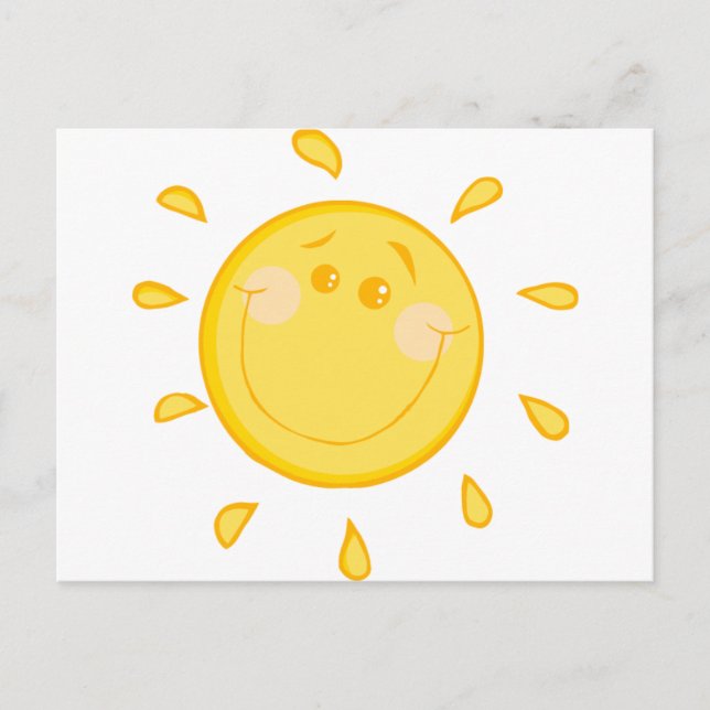 Cartoon Sonnensonne Postkarte (Vorderseite)