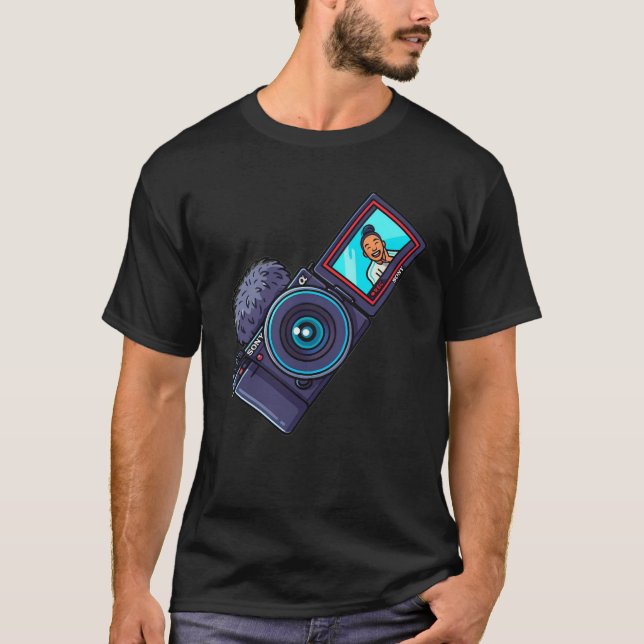 Cartoon Sony ZV-E10 T-Shirt (Vorderseite)