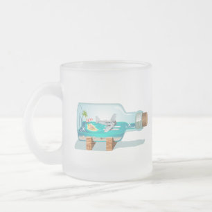 Cartoon Souvenir Flasche Mattglastasse