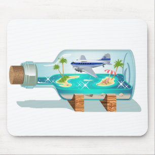Cartoon Souvenir Flasche Mousepad