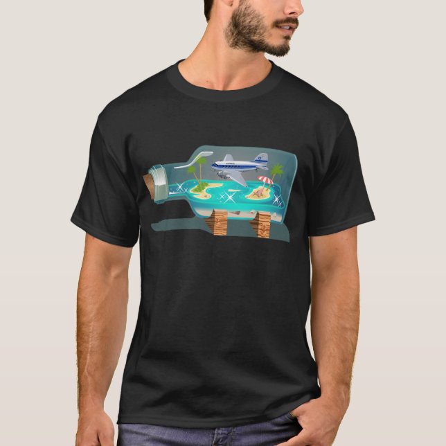 Cartoon Souvenir Flasche T-Shirt (Vorderseite)