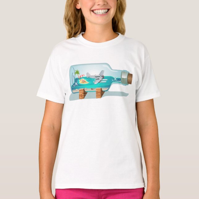 Cartoon Souvenir Flasche T-Shirt (Vorderseite)