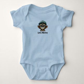Cartoon Spaß Baby mit Hut sagt Kleiner Affe Strampler