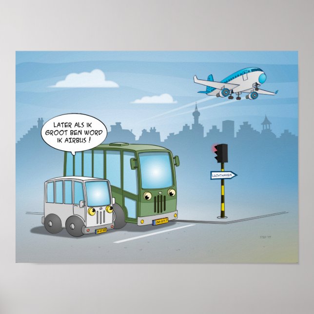 Cartoon; später als ik Groot ben Poster (Vorne)