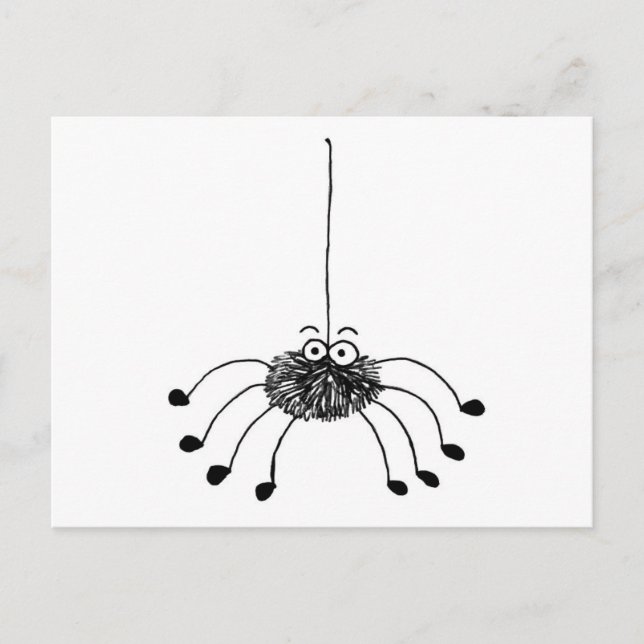 Cartoon Spider Postkarte (Vorderseite)