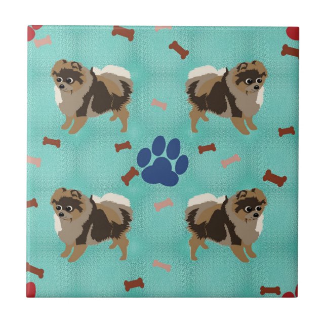 Cartoon Spitz Fliese (Vorderseite)