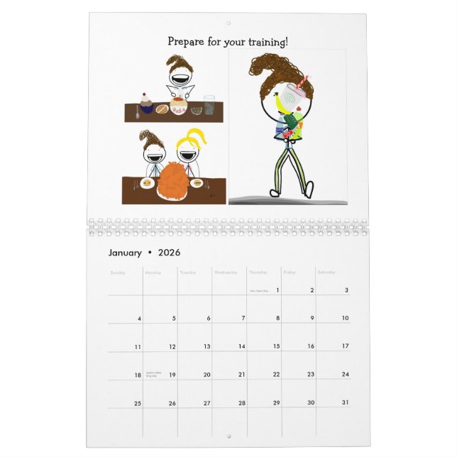 Cartoon-Sport-Kalender 2013: Tri-ing athletisch Kalender (Jan 2026)