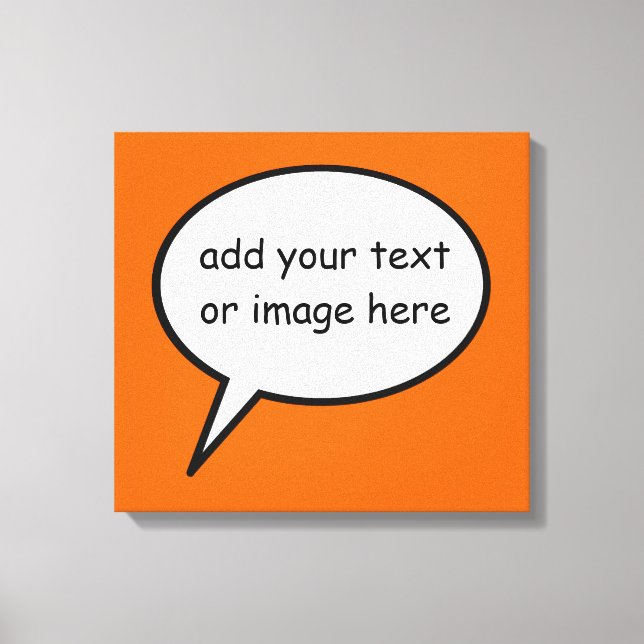 Cartoon-Sprechballon-Dekoration Leinwanddruck (Vorderseite)