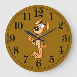 Cartoon spricht über die Dog Wall Clock Große Wanduhr