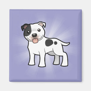 Cartoon Staffordshire Bull Terrier Magnet