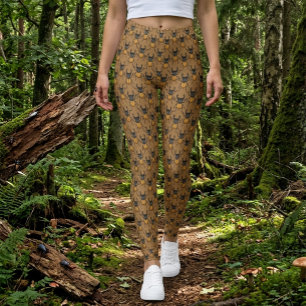 Cartoon Stag Käfer Muster Leggings