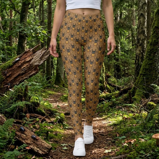 Cartoon Stag Käfer Muster Leggings (Von Creator hochgeladen)