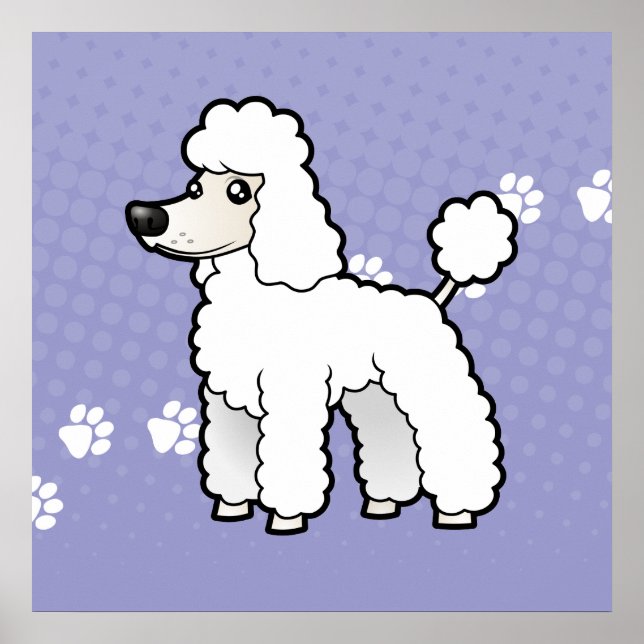 Cartoon Standard/Miniatur/Spielzeug Poodle (Welpen Poster (Vorne)