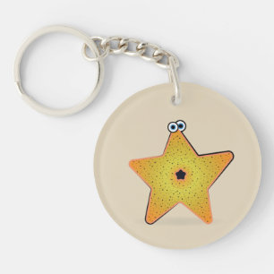 Cartoon Starfish Schlüsselanhänger