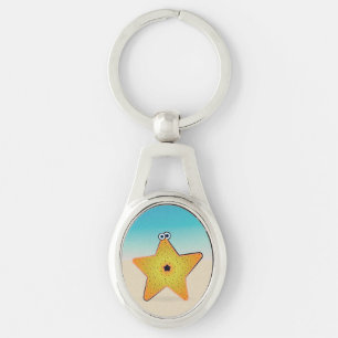 Cartoon Starfish Schlüsselanhänger