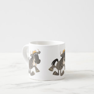 Cartoon Steche Tanzen Wildebeest Espresso Tasse