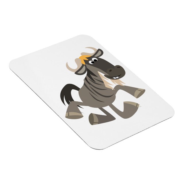 Cartoon Steche Tanzen Wildebeest Flexible Magnet (Rechte Seite)