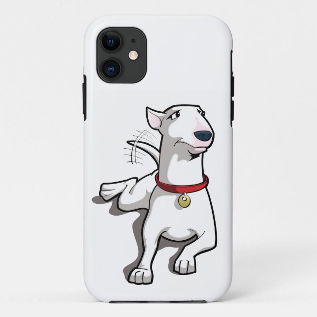 Cartoon-Stier-Terrier-Kasten Case-Mate iPhone Hülle (Rückseite)