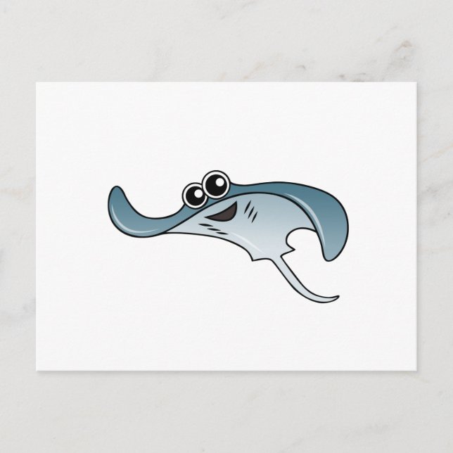 Cartoon Stingray Postkarte (Vorderseite)