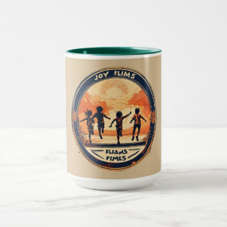 Cartoon Strandaufkleber Tasse