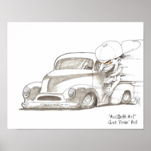 Cartoon Street Rod Posters Poster