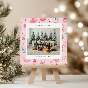 Cartoon Style Pastel Illustration Holiday Card Feiertagskarte