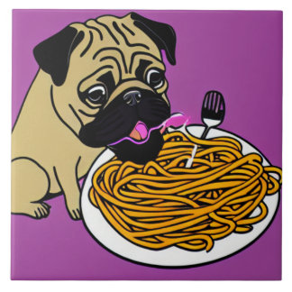 Cartoon Style Spaghetti Mops 2 Fliese