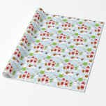 Cartoon Style White Christmas Geschenkpapier<br><div class="desc">Niedliche Weihnachtsszene im Stil eines Cartoon.</div>