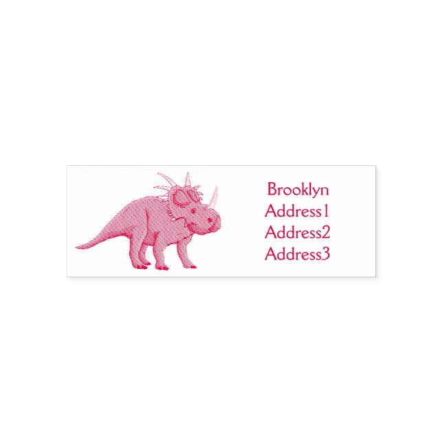 Cartoon Styracosaurus Permastempel (Design)