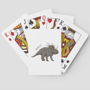 Cartoon Styracosaurus Spielkarten