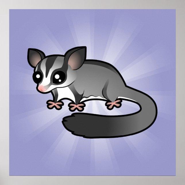 Cartoon Sugar Glider Poster (Vorne)