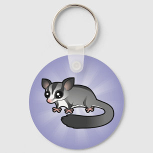 Cartoon Sugar Glider Schlüsselanhänger