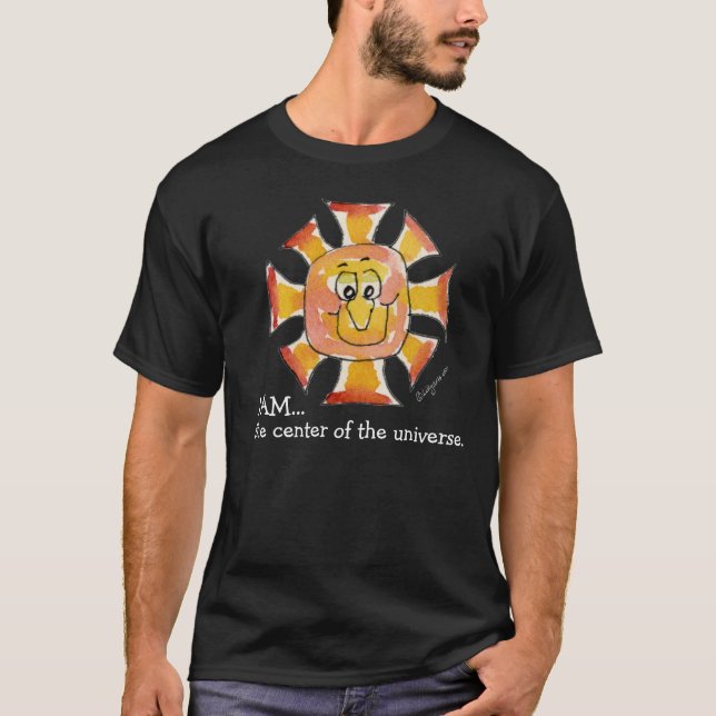 Cartoon Sun 02-Center des Universums T-Shirt (Vorderseite)