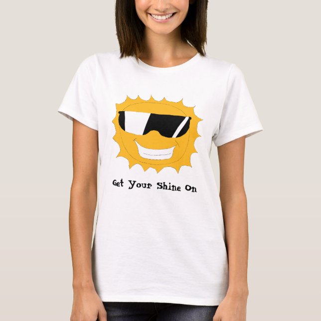 Cartoon Sun mit Sonnenbrillen T-Shirt (Vorderseite)