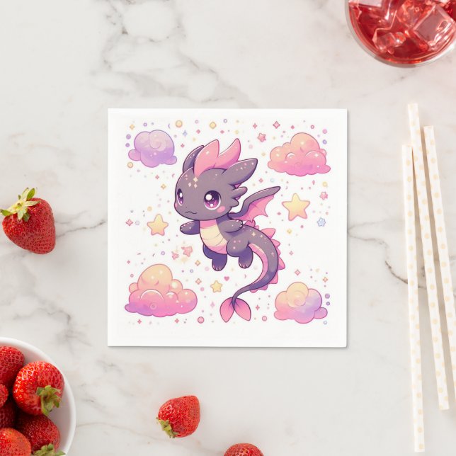 Cartoon Sweet Dragon Baby Dusche Serviette (Beispiel)