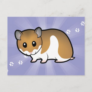 Cartoon Syrian Hamster Postkarte