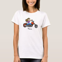 Cartoon T - Shirt für Motorräder