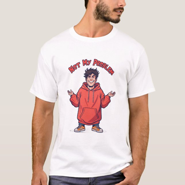 Cartoon-T-Shirt – Lustiges Erwachsenenes Hoodie-De T-Shirt (Vorderseite)